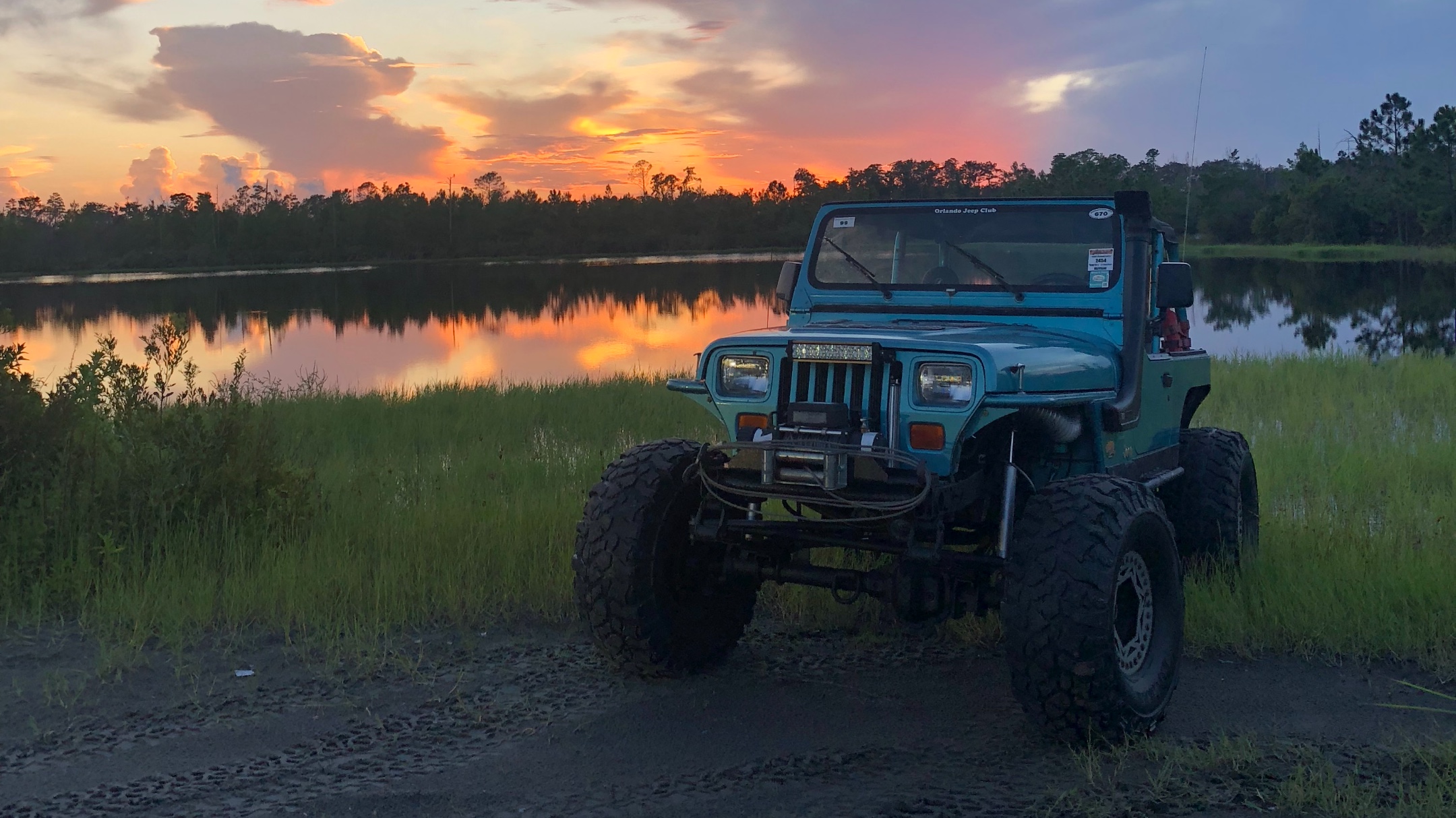 1995 Jeep Wrangler YJ on Blue Torch Fab parts