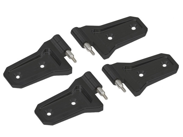 GenRight Black Anodized Aluminum Door Hinges
