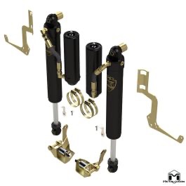 MetalCloak RockSport BLACK Adjustable Reservoir Shocks Front