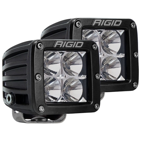 Rigid Industries D Pro 3" LED Cube Light Flood Beam Pattern