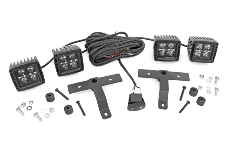 Rough Country Black Quad LED Light Pod Kit